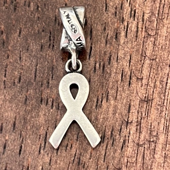 Kay Jewelers Pink and Silver ribbon Charm - Picture 4 of 4